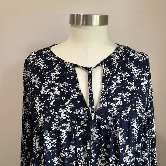 Carly Jean Los Angles Blue Floral Boho Laura Maxi Dress Size Small - Picture 6 of 9